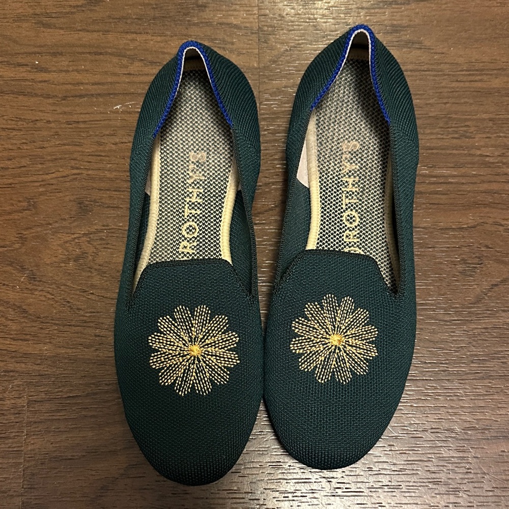 Rothy's Green Women's Loafers with Good Starburst, size 7.5
